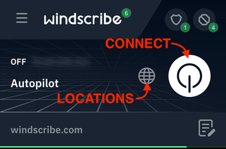 Locations + On buttons