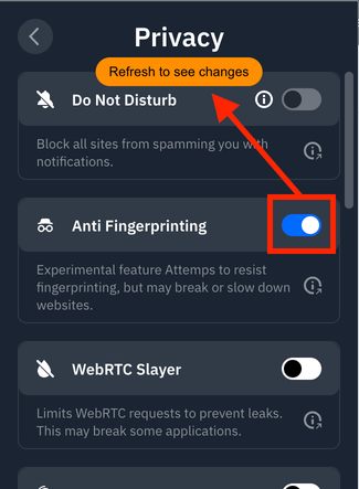 Refresh to see changes