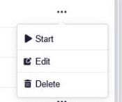 GL.iNet profile menu with Start, Edit, and Delete options